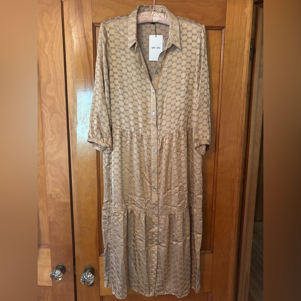 Gold Saint + Sophia shirt dress